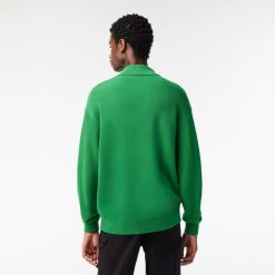 Pullovers | LACOSTE Pull Homme Lacoste Relaxed Fit Col Polo En Laine