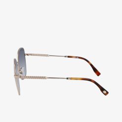 Lunettes De Soleil | LACOSTE Lunettes De Soleil Neoheritage Ovales En Metal