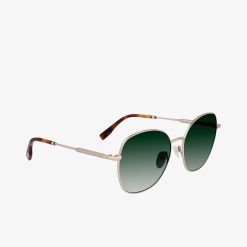 Lunettes De Soleil | LACOSTE Lunettes De Soleil Neoheritage Ovales En Metal