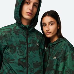 Manteaux & Vestes | LACOSTE Veste A Capuche Unie Lacoste X Netflix Imprimee