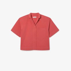 Chemises & Hauts | LACOSTE Chemise Oversize En Coton A Manches Courtes