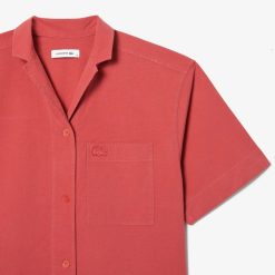 Chemises & Hauts | LACOSTE Chemise Oversize En Coton A Manches Courtes