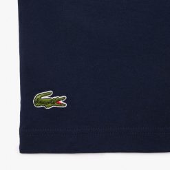 T-Shirts | LACOSTE T-Shirt En Coton Message Effet Pique Au Dos