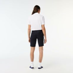 Pantalons & Shorts | LACOSTE Bermuda Slim Fit Uni En Coton Stretch