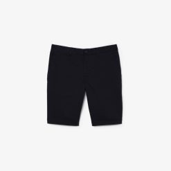 Pantalons & Shorts | LACOSTE Bermuda Slim Fit Uni En Coton Stretch