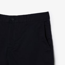 Pantalons & Shorts | LACOSTE Bermuda Slim Fit Uni En Coton Stretch