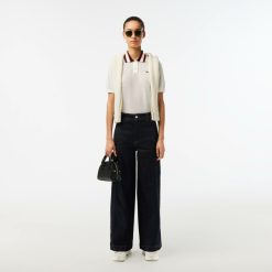 Pantalons & Shorts | LACOSTE Pantalon Jean Femme Lacoste En Denim Extensible