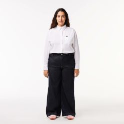 Pantalons & Shorts | LACOSTE Pantalon Jean Femme Lacoste En Denim Extensible