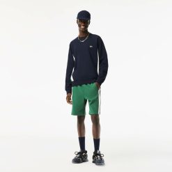 Sweatshirts | LACOSTE Sweatshirt Color-Block Homme Lacoste En Molleton Gratte