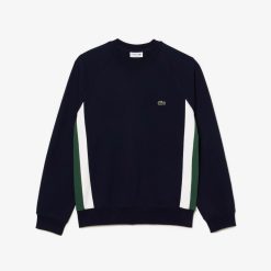 Sweatshirts | LACOSTE Sweatshirt Color-Block Homme Lacoste En Molleton Gratte