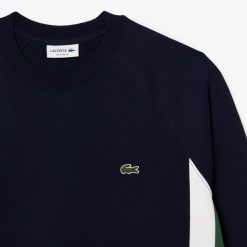 Sweatshirts | LACOSTE Sweatshirt Color-Block Homme Lacoste En Molleton Gratte