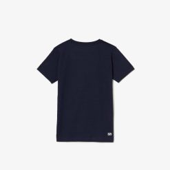 Vetements Garcon | LACOSTE T-Shirt Garcon Lacoste Sport En Coton Melange Respirant Uni