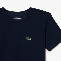 Vetements Garcon | LACOSTE T-Shirt Garcon Lacoste Sport En Coton Melange Respirant Uni