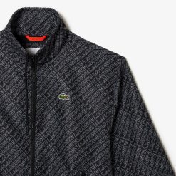 Manteaux & Vestes | LACOSTE Veste Zippee Col Montant Et Imprime Monogramme