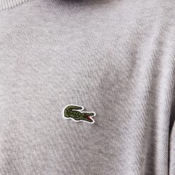 Pullovers | LACOSTE Pull A Col Rond En Coton Uni