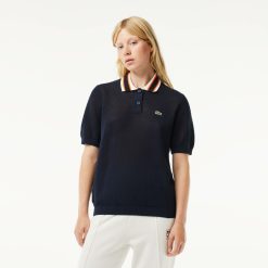 Pullovers | LACOSTE Pull Col Polo Manches Courtes En Coton