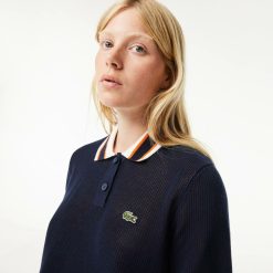 Pullovers | LACOSTE Pull Col Polo Manches Courtes En Coton