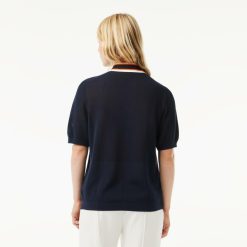 Pullovers | LACOSTE Pull Col Polo Manches Courtes En Coton