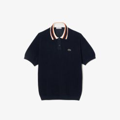 Pullovers | LACOSTE Pull Col Polo Manches Courtes En Coton