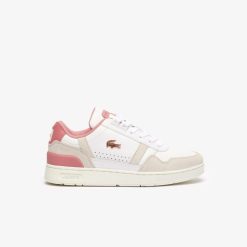 Sneakers | LACOSTE Sneakers T-Clip Femme En Cuir Contraste