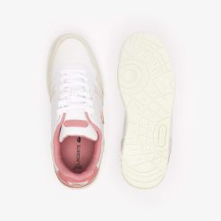 Sneakers | LACOSTE Sneakers T-Clip Femme En Cuir Contraste