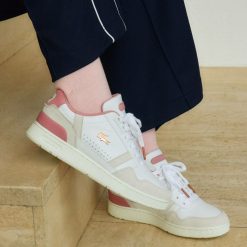 Sneakers | LACOSTE Sneakers T-Clip Femme En Cuir Contraste