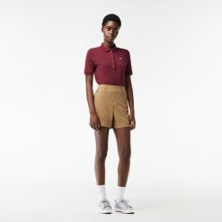 Vetements De Sport | LACOSTE Bermuda Femme Golf Lacoste Sport En Taffetas Extensible