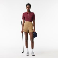 Vetements De Sport | LACOSTE Bermuda Femme Golf Lacoste Sport En Taffetas Extensible