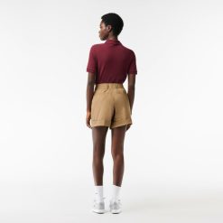 Vetements De Sport | LACOSTE Bermuda Femme Golf Lacoste Sport En Taffetas Extensible