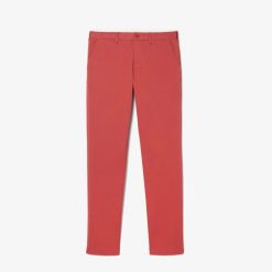 Pantalons & Shorts | LACOSTE Pantalon Chino Slim Fit En Coton Stretch