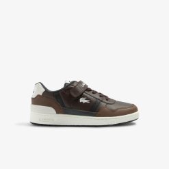 Sneakers | LACOSTE Sneakers T-Clip Velcro Homme En Cuir