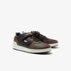 Sneakers | LACOSTE Sneakers T-Clip Velcro Homme En Cuir