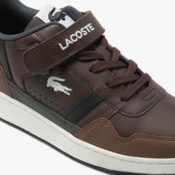 Sneakers | LACOSTE Sneakers T-Clip Velcro Homme En Cuir