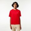 T-Shirts | LACOSTE T-Shirt A Col Rond En Coton Premium