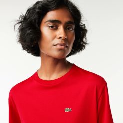 T-Shirts | LACOSTE T-Shirt A Col Rond En Coton Premium