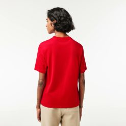 T-Shirts | LACOSTE T-Shirt A Col Rond En Coton Premium