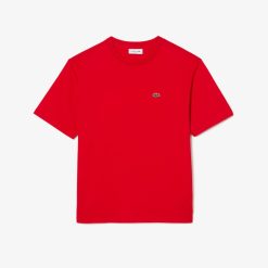 T-Shirts | LACOSTE T-Shirt A Col Rond En Coton Premium