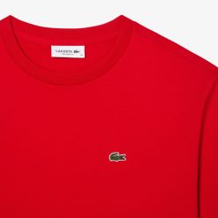 T-Shirts | LACOSTE T-Shirt A Col Rond En Coton Premium