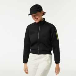 Vetements De Sport | LACOSTE Sweatshirt Zippe Femme Loose Fit Lacoste Sport Avec Capuche