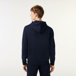 Sweatshirts | LACOSTE Sweatshirt Zippe A Capuche Jogger Homme Classic Fit Avec Bandes Siglees