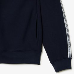 Sweatshirts | LACOSTE Sweatshirt Zippe A Capuche Jogger Homme Classic Fit Avec Bandes Siglees