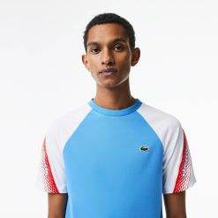 Vetements De Sport | LACOSTE T-Shirt Homme Lacoste Tennis Regular Fit Bandes Siglees