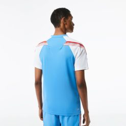 Vetements De Sport | LACOSTE T-Shirt Homme Lacoste Tennis Regular Fit Bandes Siglees