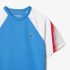 Vetements De Sport | LACOSTE T-Shirt Homme Lacoste Tennis Regular Fit Bandes Siglees