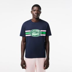 T-Shirts | LACOSTE T-Shirt Imprime Monogramme Regular Fit En Coton