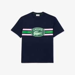 T-Shirts | LACOSTE T-Shirt Imprime Monogramme Regular Fit En Coton