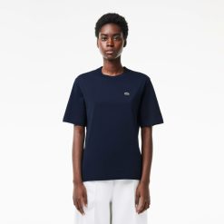 T-Shirts | LACOSTE T-Shirt Relaxed Fit En Jersey De Coton Pima Leger