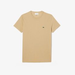 T-Shirts | LACOSTE T-Shirt Col Rond En Jersey De Coton Pima Uni