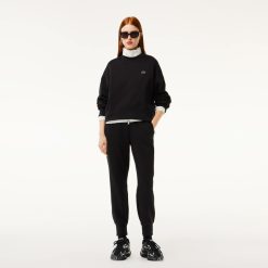 Sweatshirts | LACOSTE Sweatshirt Jogger Femme Lacoste Imprime Au Dos