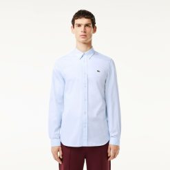 Chemises | LACOSTE Chemise Slim Fit Unie En Coton Premium